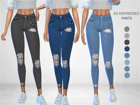 The Sims Resource So Distressed Pants By Puresim • Sims 4 Downloads