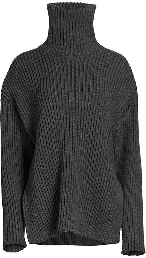Laquan Smith Wool Oversized Turtleneck Sweater Shopstyle