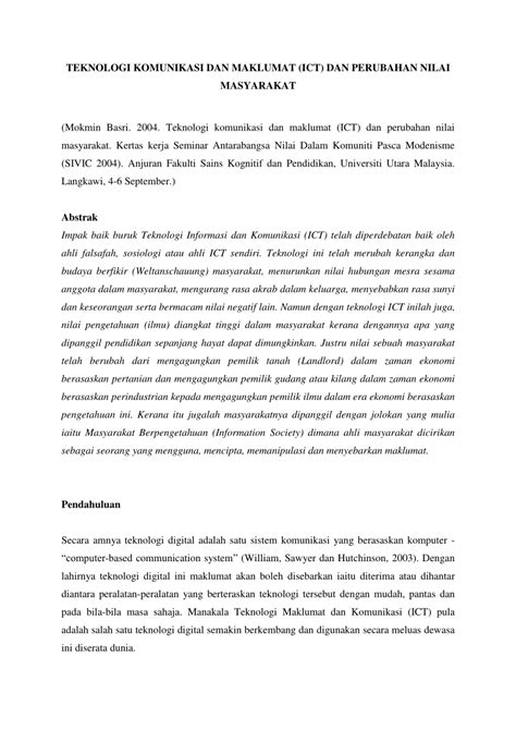 Kepentingan Teknologi Maklumat Dan Komunikasi Dalam Pelbagai Bidang Di Malaysia