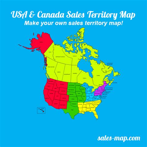 United States And Canada Sales Territory Map