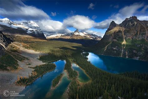 Lake Ohara By Zack Schnepf On 500px Multiple Exposure Aerial Photo