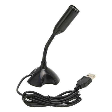 Usb Desktop Microphone Computer Capacitor Microphone Black