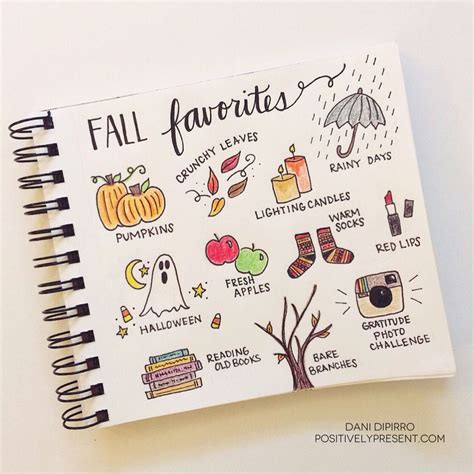 Fall Favorites Bullet Journal Doodles Bullet Journal Themes