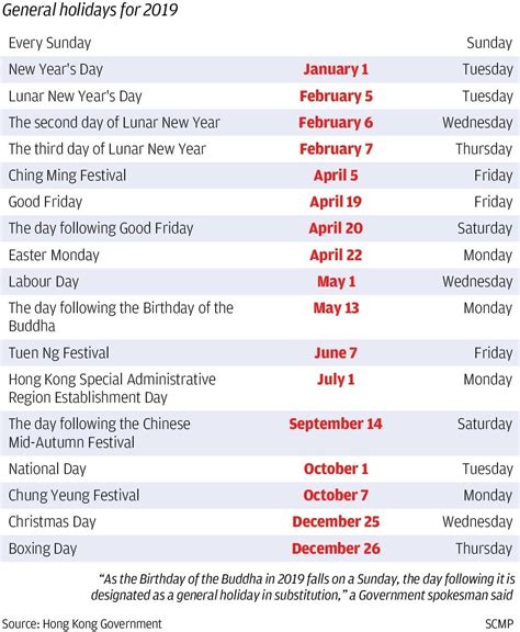 2020 Calendar Hong Kong Public Holidays Calendar Template Printable