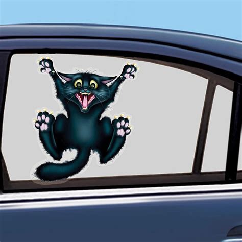 aliauto car styling funny car sticker and decal crazy cat window
