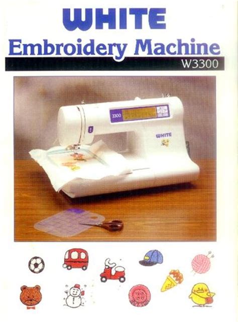Red, white & bloom, machine embroidery. White Embroidery Machine W3300 (Instruction Manual) - Used ...