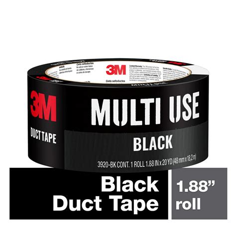3m Duct Tape 188 In X 20 Yd Black 1 Rollpack