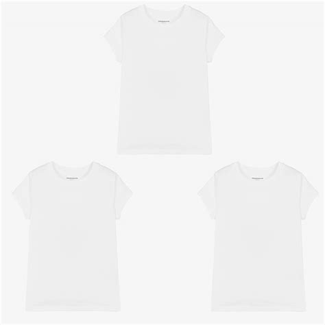 Childrensalon Essentials Girls Organic Cotton T Shirts 3 Pack