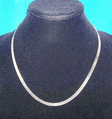 20 Inch Sterling Silver Herringbone Necklace