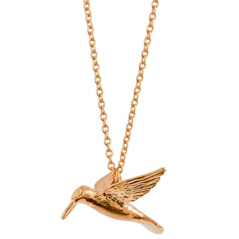 Alex Monroe Hummingbird Pendant Necklace Gold Hummingbird Pendant