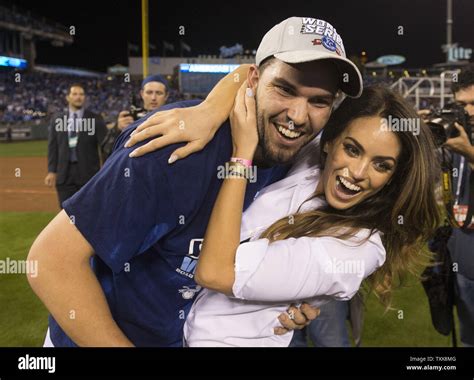 Kansas City Royals First Baseman Eric Hosmer Celebrates With His Girlfriend Kacie Mcdonnell