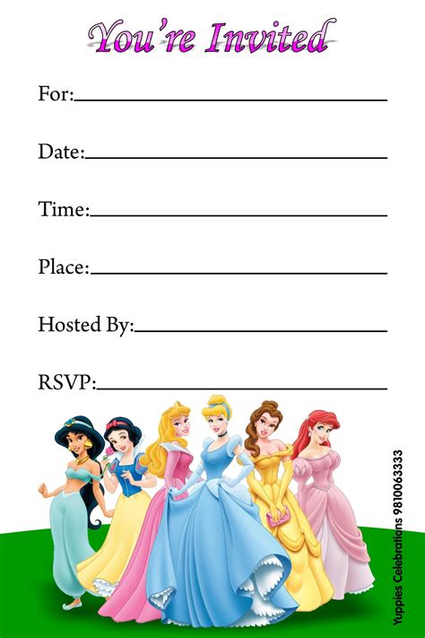 Disney Princess Invitations Disney Princess Invitations Princess