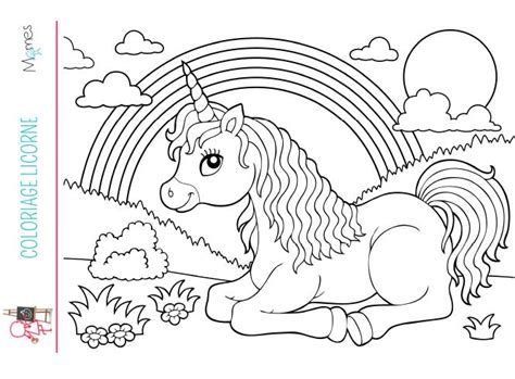 Coloriage Licorne  Momes.net