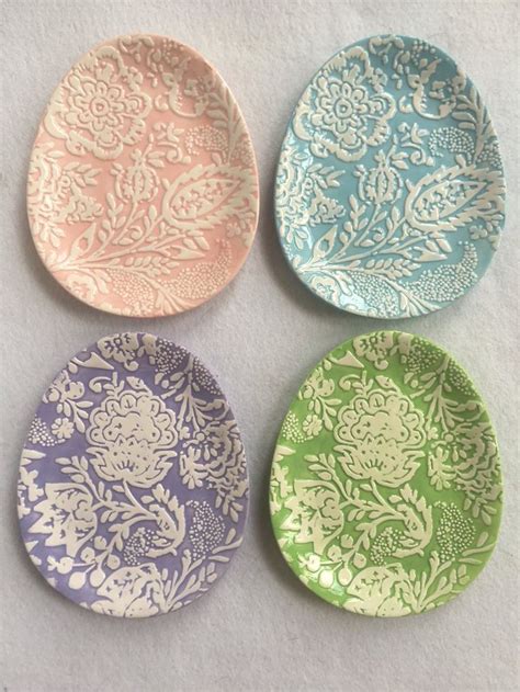 Easter crafts for kids are great fun to do from the minute spring graces our door. Easter Egg Embossed Small Ceramic Plates in 2020 | Ceramic ...