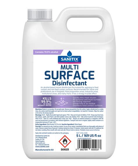 Multi Surface Disinfectant Spray 500 Ml 169 Us Fl Oz Hand Rub