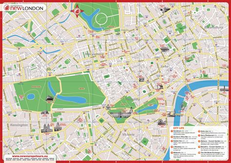 Tourist Map Of London Printable
