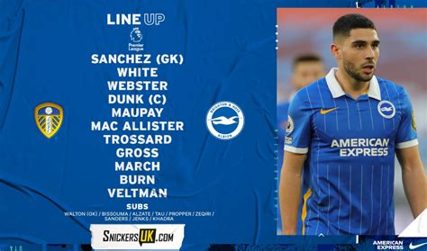 Stream premier league game brighton and hove albion v. Leeds United Vs Brighton / Brighton Confirmed Team News Vs ...