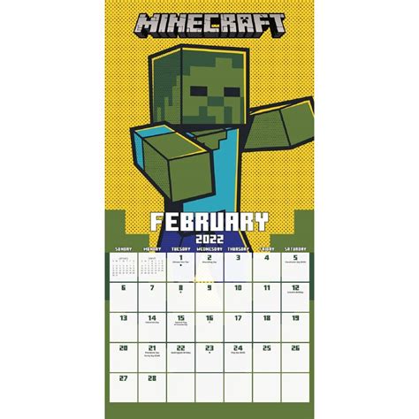 Minecraft Wall Calendar 2022