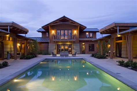 Pools are often afterthoughts, but the plans in this collection show suggestions for ways to integrate a pool into an overall home design. Rustic Mediterranean House Plans Pool U Shaped With ...