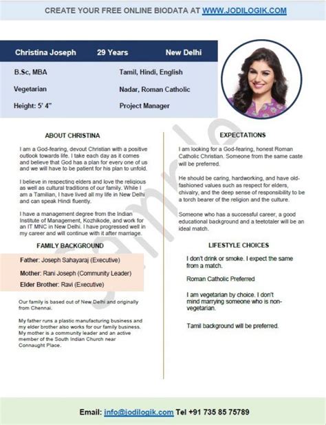 Pin On Matrimonial Biodata