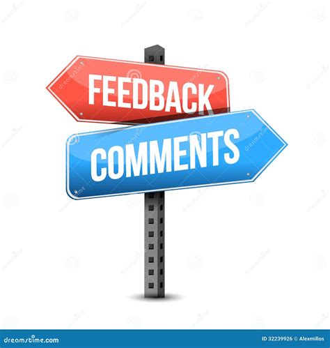 Feedback Or Comments Road Sign Illustration Royalty Free Stock Image
