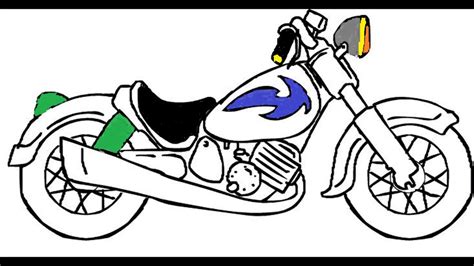 Step by step drawing tutorial on how to draw a motorcycle. how to draw motorcycles~drawing lessons for kids very easy ...