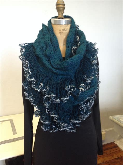 Infinity Scarf I Made With Starbella Ruffle Trim Crochet Scarves Knit