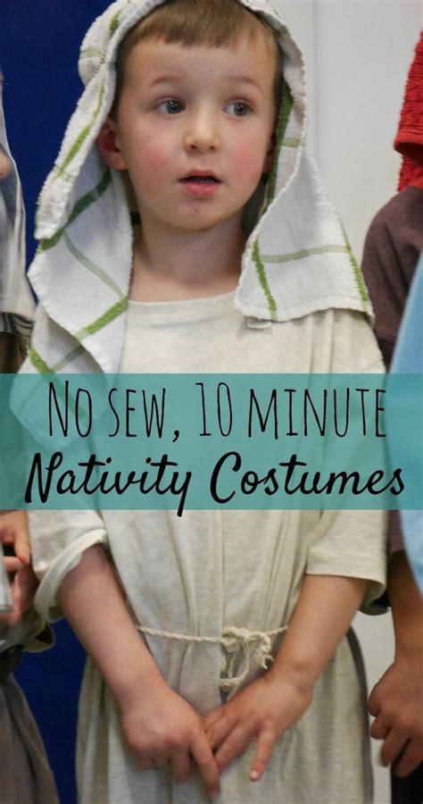 Make A No Sew Nativity Costume In 10 Minutes For Most Nativity Characters Nativity Costumes