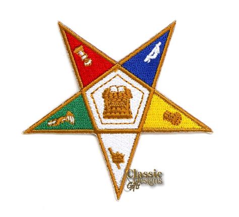 Masonic Oes Order Of The Eastern Star Embroidery Iron Onsew Etsy España