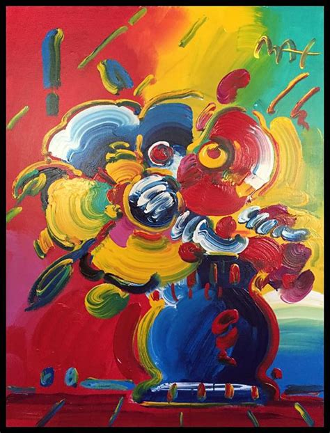 Sold At Auction Peter Max Original Acrylic On Canvas By Peter Max