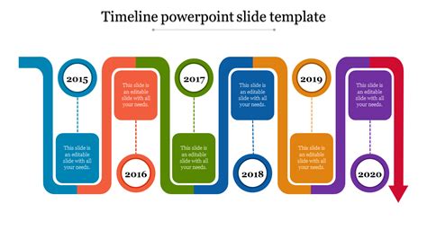 Incredible Timeline Presentation Powerpoint With Six Node Powerpoint
