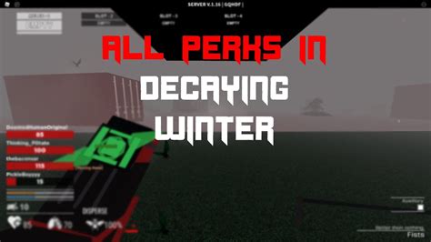What Is The Best Perk In Decaying Winter
