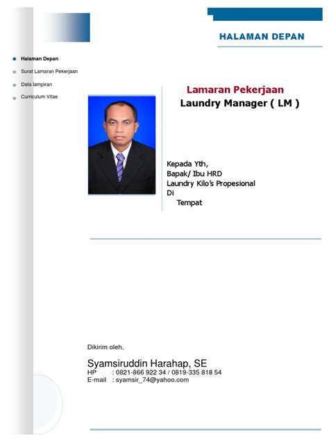 Contoh surat lamaran kerja tanpa pengalaman kerja. Contoh Surat Lamaran Kerja Di Laundry