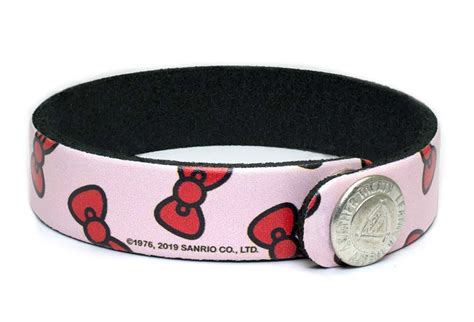 Hello Kitty Bows Wristband Bracelet Leather Treaty Hello Kitty Bow
