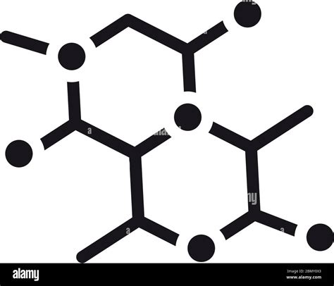 Chemical Bond Icon Over White Background Silhouette Style Vector Illustration Stock Vector