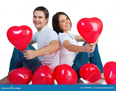 Young Couple With A Hearts Stock Photo Image Of Dating 17938880