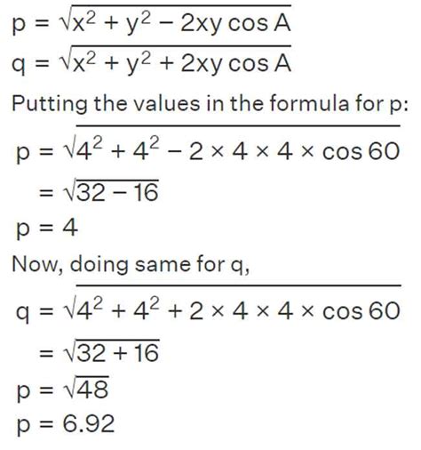 Diagonal Of Parallelogram Formula ⭐️⭐️⭐️⭐️⭐