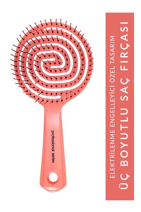 Layes Pembe Pro üç Boyutlu Tarak Oval Saç Açıcı Fırça Fiyatı Yorumları
