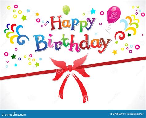 Abstract Happy Birthday Template Stock Photography Image 27266592