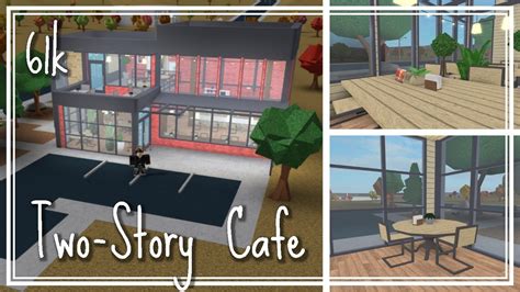 Bloxburg Cafe Aesthetic Cafe 35k Bloxburg Speed Build YouTube