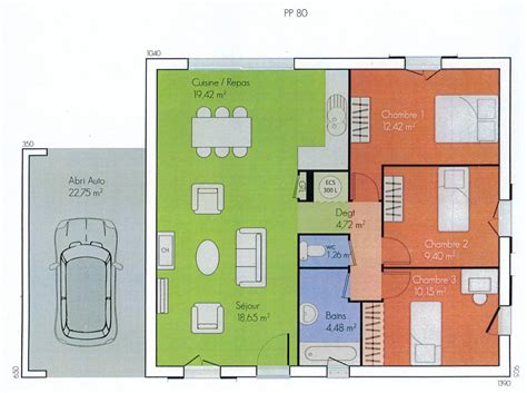 Filtrer par types de plans. plan de maison 75 m