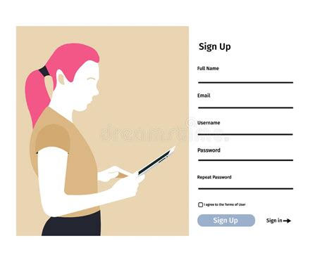 Account Login And Password Form Page On Screen Login Page Sign Up Web