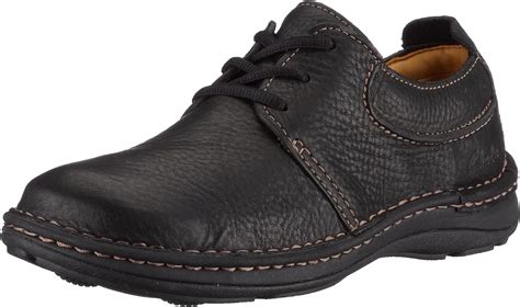 Clarks Nature Trek Black Leather 203389767060 Mens Lace Up Shoes