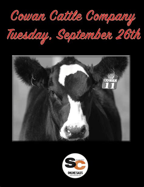 Tuesday September 26th Sale By Cowan Cattle Company Issuu