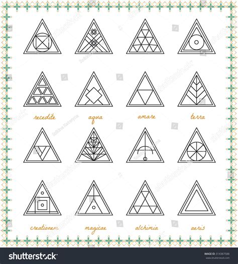 Set Of Geometric Shapes Geometric Drawing Triangle Design Trendy