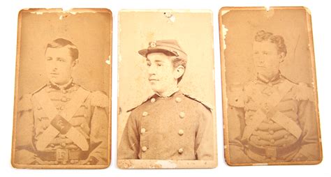 Lot Detail Civil War Carte De Visite Soldier Portraits Lot Of 3