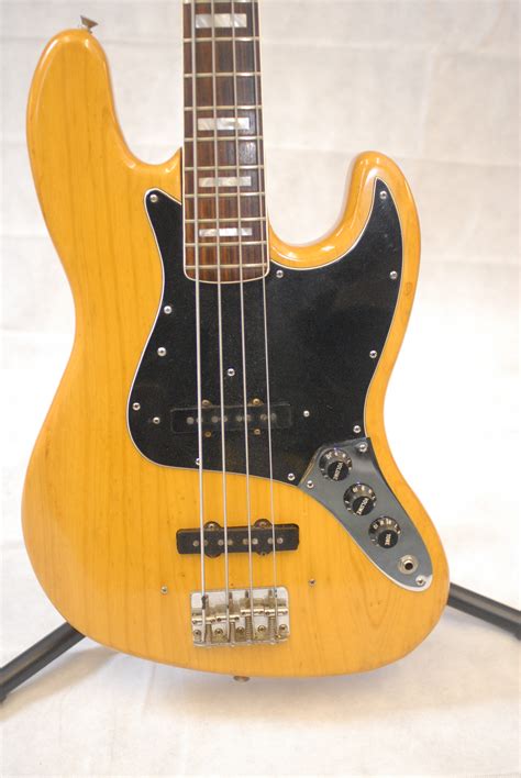 1977 Fender Jazz Bass Usa Natural Finish Black Guard Rosewood Neck My Guitars 4u