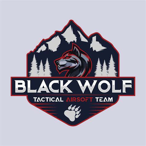 Black Wolf Tactical Airsoft Team Logo Design 21876729 Vector Art At