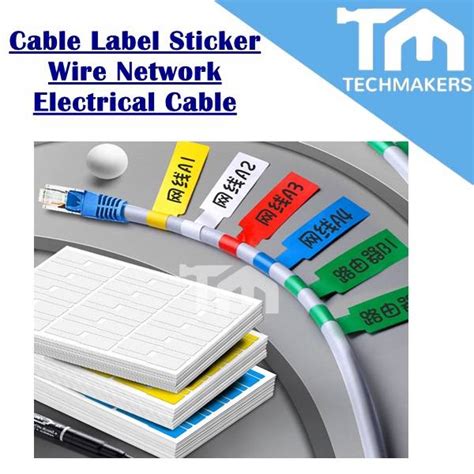 Cable Label Sticker Waterproof Wire Network Electrical Cable Labels