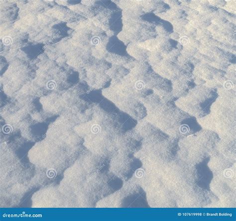 Wave Patterns In The Snow Stock Photo Image Of Surface 107619998